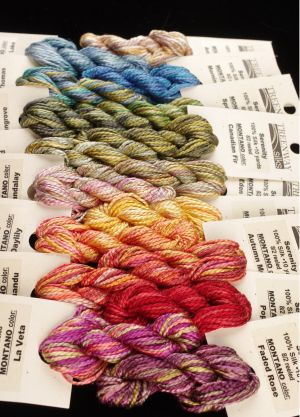 Serenity (size 5ish reeled silk) in 17 Montano colorways