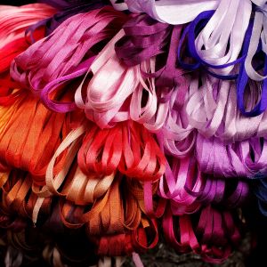 3.5mm ribbons in 121 hand-dyed solid colors