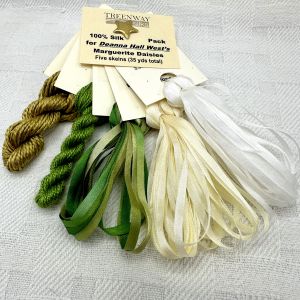 'Marguerite Daisies' silk threads and ribbon pack