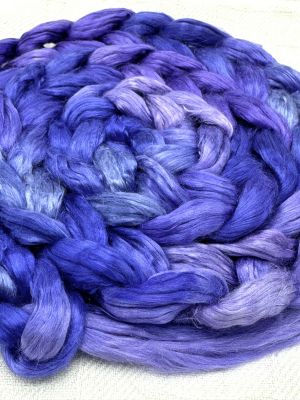 A1 Quality Bombyx Silk Sliver from China; limited edition colorway 'Lilacs.'