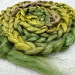 Silk/Suri Alpaca colorway 'Forest Camo'