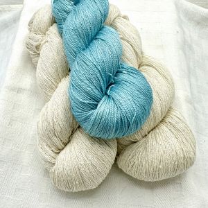 color option: #16 Sea Spray & Natural (undyed) silk noil