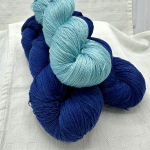 color option: #16 Sea Spray & #4 Rendezvous Blue silk noil