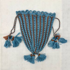 Photo of Victorian Silk Reticule, mimicking the original illustration