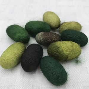 Dyed Bombyx Cocoons-Eat Your Greens