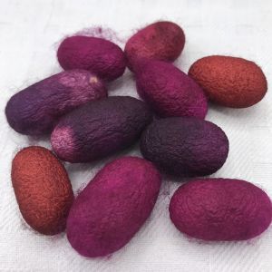 Dyed Bombyx Cocoons-Wild Berries